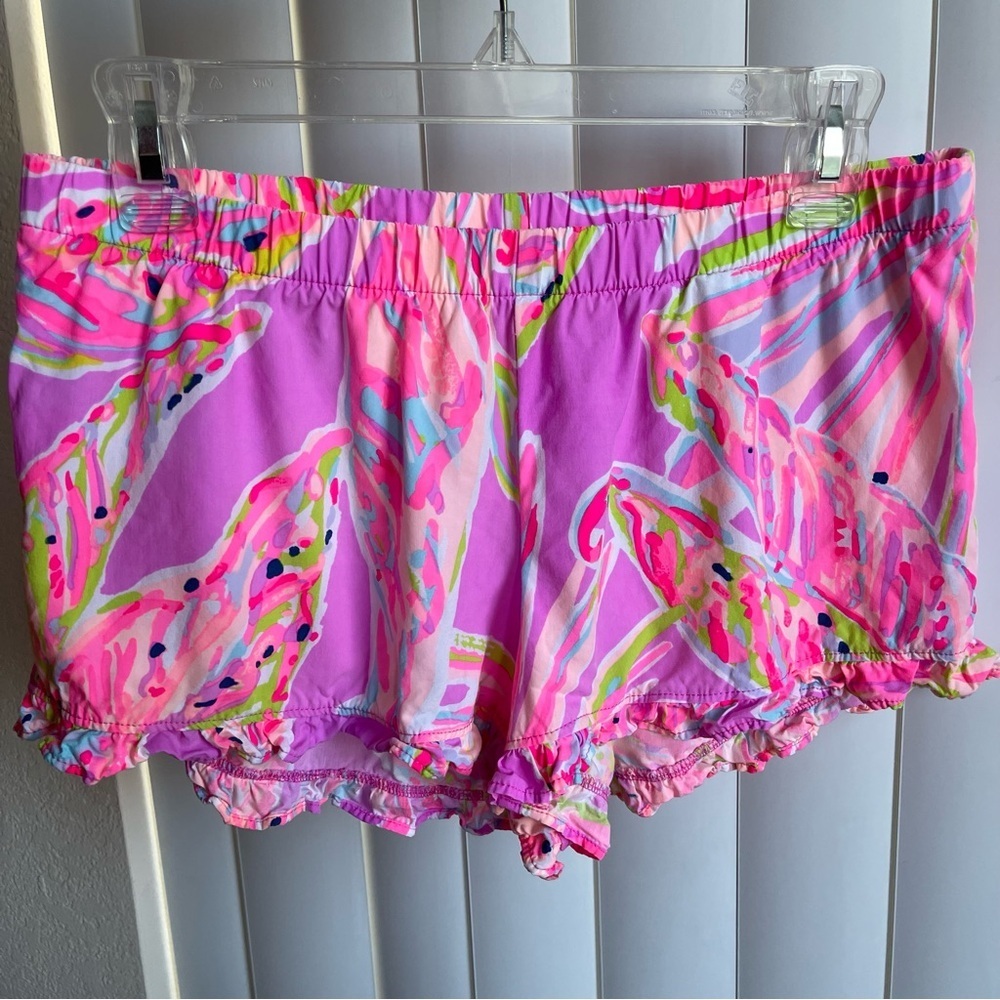 Lilly Pulitzer Kya Ruffle Hem Shorts Sunseekers Size S